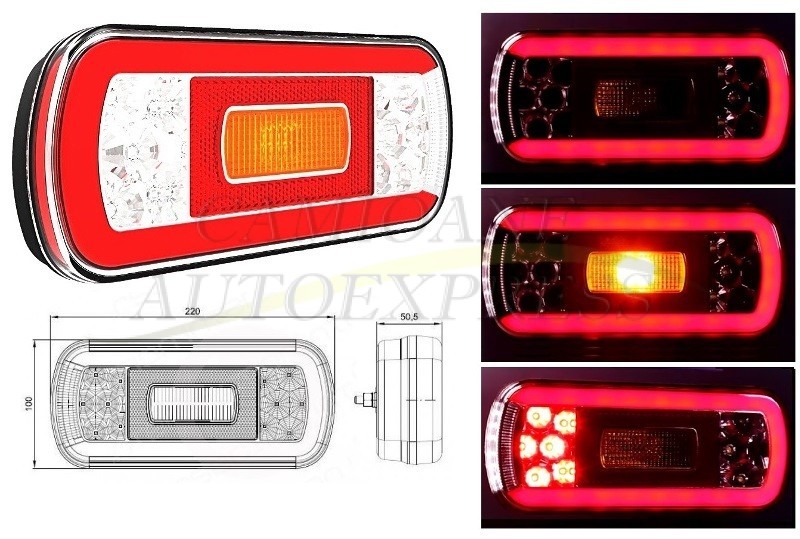 Lampa Stop Stanga,dreapta Lumina Led 5 Functii