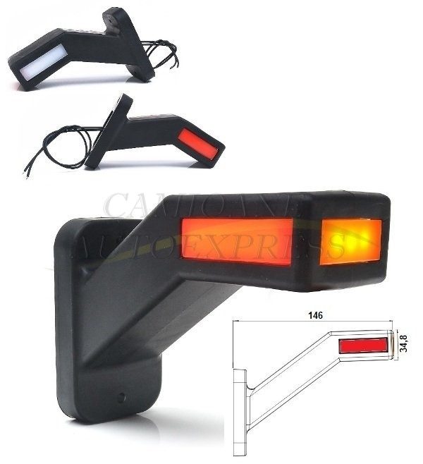 Lampa Gabarit Cu Brat Scurt Dreapta LED Efect Neon