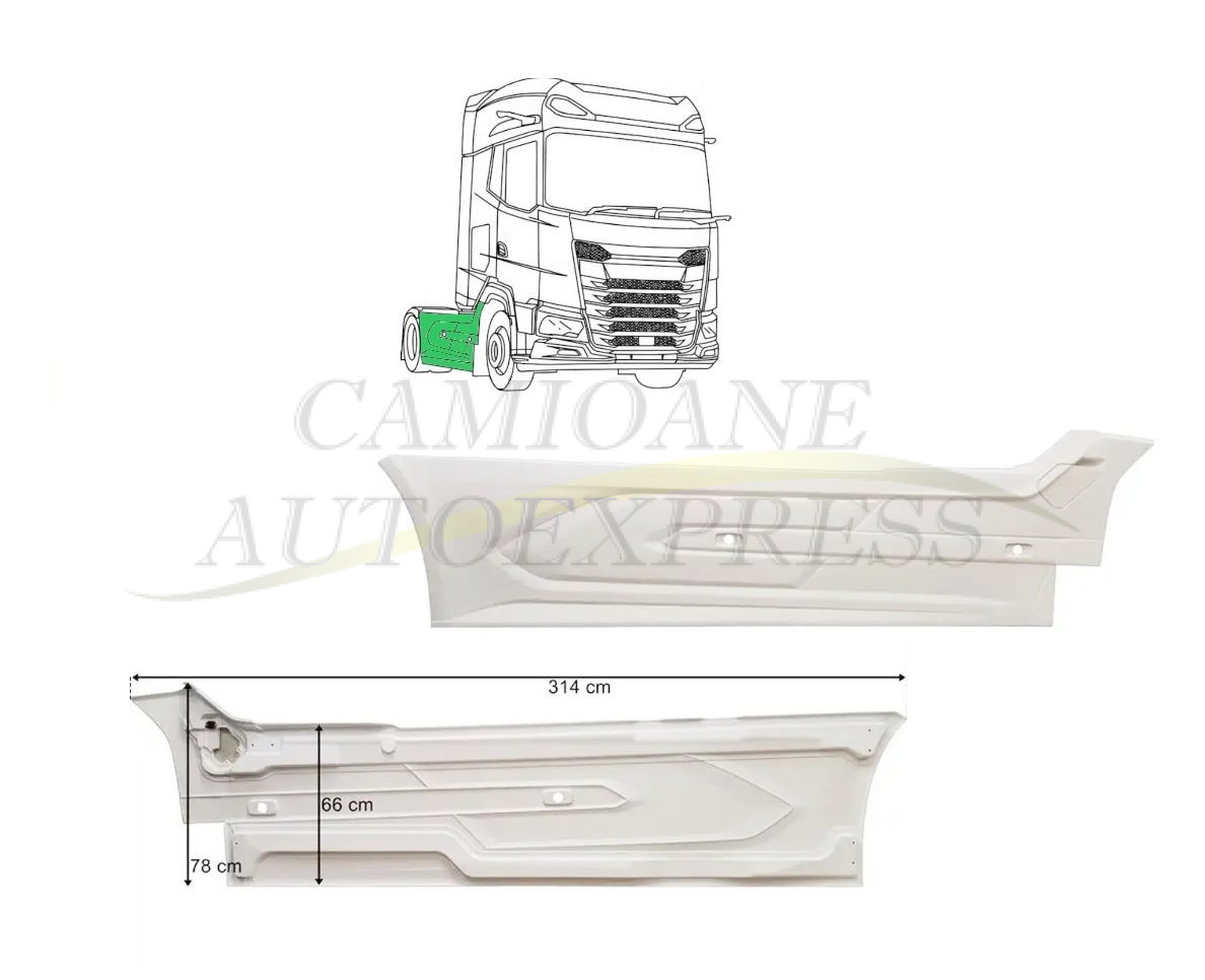 Spoiler lateral partea dreapta DAF XG+