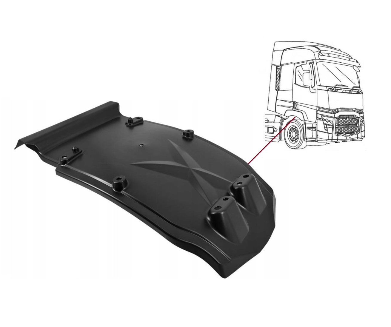 Aparatoare Noroi Cabina Partea Superioara Dreapta RENAULT T-RANGE 2021-