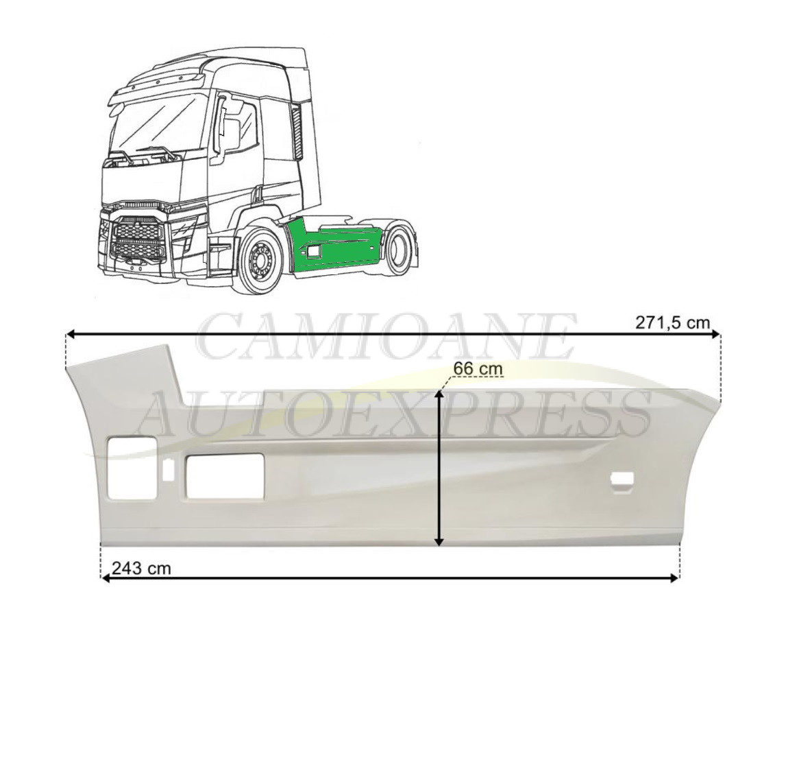 Spoiler Lateral Stanga RENAULT T-RANGE 2021-